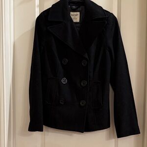 Old Navy Women's Elegant Black Peacoat
